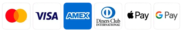 PayPal, Mastercard, Visa, American Express and Discover accepted at checkout